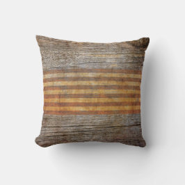 ブラウングレイ素朴ンバーンハウスウッドグレイン クッション