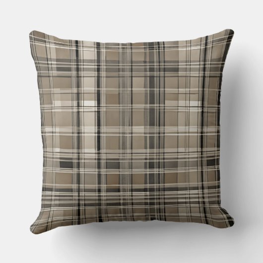 ブラウングレーブラックファームハモダンウズハウス クッション (裏面)