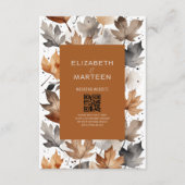 ブラウングレー紅葉結婚式招待状 エンクロージャーカード (正面)