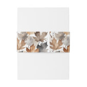 ブラウングレー離れメープルズ秋結婚のベリーバンド 招待状ベリーバンド (裏面例)