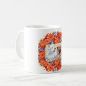 ブラウンケアンとウェスティテリアのフローラ コーヒーマグカップ (正面左)