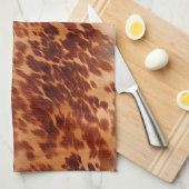 ブラウンコウィドアニマルプリント キッチンタオル (四つ折り)