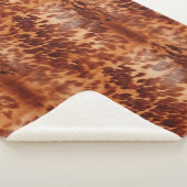 ブラウンコウィドアニマルプリント シェルパブランケット (3/4)