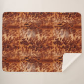 ブラウンコウィドアニマルプリント シェルパブランケット (正面(横))