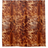 ブラウンコウィドアニマルプリント シャワーカーテン (正面)