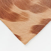 ブラウンコウィドアニマルプリント フリースブランケット (角)