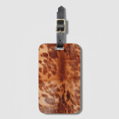 ブラウンコウィドアニマルプリント ラゲッジタグ (正面縦)