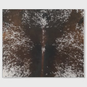 ブラウンコウィドプリント素朴ファームハウスクリスマス ラッピングペーパー (フラット)