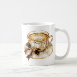 ブラウンコケット熱コーヒーイラストレーション コーヒーマグカップ