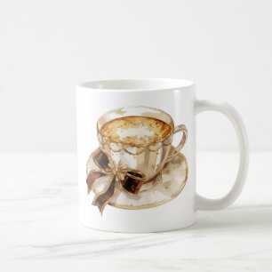 ブラウンコケット熱コーヒーイラストレーション コーヒーマグカップ