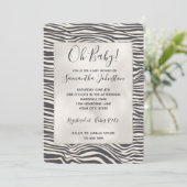 ブラウンココアゼブラプリント 招待状 (スタンド正面)