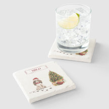 ブラウンコッカースパニエル犬おもしろいクリスマスドッグと木