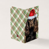 ブラウンコッカースパニエル犬ドッグプレイドクリスマスホリデー (外部)