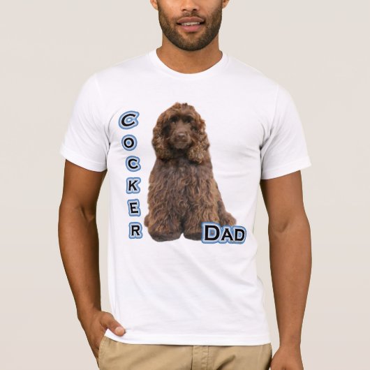 ブラウンコッカースパニエル犬パパ4 Tシャツ (正面)