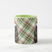 ブラウンコッカースパニエル犬ホリデークリスマスサンタドッグ マグカップ (中央)