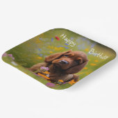 ブラウンコッカースパニエル犬 ペーパープレート (傾斜あり)