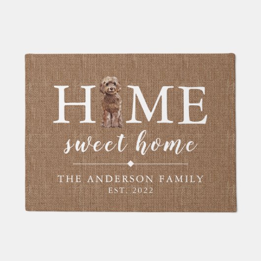 ブラウンコックパオホームスイートホームドオーマ ドアマット (正面)