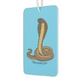 ブラウンコブラヘビイラストレーション カーエアーフレッシュナー (左)