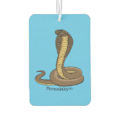 ブラウンコブラヘビイラストレーション カーエアーフレッシュナー (裏面)