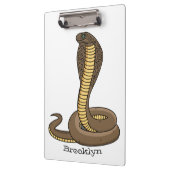 ブラウンコブラヘビイラストレーション クリップボード (左)