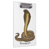 ブラウンコブラヘビイラストレーション クリップボード (右)