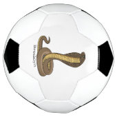 ブラウンコブラヘビイラストレーション サッカーボール (回転)