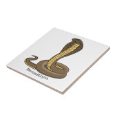 ブラウンコブラヘビイラストレーション タイル (側面)