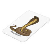 ブラウンコブラヘビイラストレーション マグネット (左側)