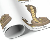 ブラウンコブラヘビイラストレーション ラッピングペーパー (ロールコーナー)