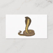 ブラウンコブラヘビイラストレーション 名刺 (裏面)