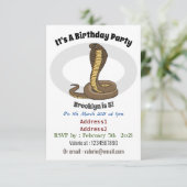 ブラウンコブラヘビイラストレーション 招待状 (スタンド正面)