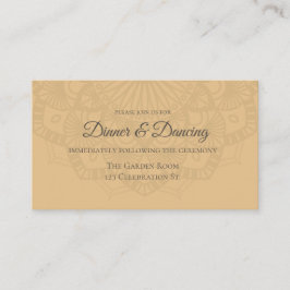 ブラウンコンテンポラリーピーチマンダラ披露宴 エンクロージャーカード