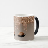 ブラウンコーヒーマグ – 暖かく居心地の良いスープ モーフィングマグカップ (正面右)