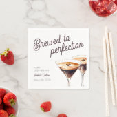 ブラウンコーヒーマルティーニ30歳の誕生日パーティー スタンダードカクテルナプキン (インサイチュ)