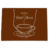 ブラウンコー素朴ヒーブライダルシャワー抱き枕 ラージペーパーバッグ (正面)