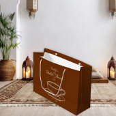 ブラウンコー素朴ヒーブライダルシャワー抱き枕 ラージペーパーバッグ