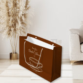 ブラウンコー素朴ヒーブライダルシャワー抱き枕 ラージペーパーバッグ