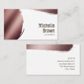 ブラウンゴールドの染みが抽象的な、素朴なコンサルタント 名刺 (正面/裏面)