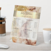 ブラウンゴールド水彩価格表台座看板 台座サイン (インサイチュ)