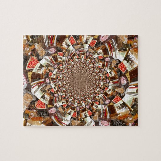 ブラウンサイケデリックヒュースのビジョン ジグソーパズル (横)