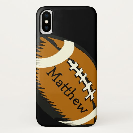 ブラウンサッカースポーツiPhone Xケース Case-Mate iPhoneケース (裏面)