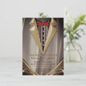 ブラウンサテンとアイボリーフラワーバチェラー招待 (スタンド正面)