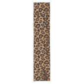 ブラウンサファリアニマルヒョウ ショートテーブルランナー (正面)
