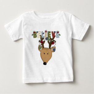 ブラウンサンタズトナディアホ信じリデイ ベビーTシャツ