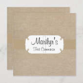 ブラウンサ素朴ンドとベージュ·バーラップ第1回総会 招待状 (正面/裏面)