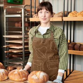 ブラウンシェフベーキングと料理器おもしろいベーカー エプロン