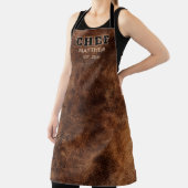 ブラウンシェフ素朴ウエスタンカントリータイポグラフィグリル エプロン (インサイチュ)