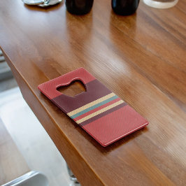 ブラウンシェードストライプ クレジットカード栓抜き