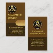 ブラウンシェード金ゴールドショーフ 名刺 (正面/裏面)