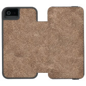 ブラウンシャモアテクスチャプリント INCIPIO iPhoneウォレットケース (フォリオ Open)